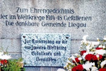 Das Kriegerdenkmal in Liegau-Augustusbad.